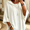 Roupas Femininas Europeias e Americanas Estação Independente da Amazon Transfronteiriça Outono/Inverno 2026 Novo Tricô Moletom com Capuz Solto Suéter Feminino