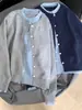 Cárdigan de punto gris estilo coreano, suave y cómodo, con bloques de color patchwork, imitación de dos piezas, suéter de Outerwear casual para mujer de otoño
