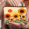 Bolsa Cosmética de Girasol Transfronteriza 2025 Multifuncional para Mujer, Bolsa Cuadrada Pequeña de Gran Capacidad, Bolsa Portátil para Artículos Pequeños, Bolsa de Aseo