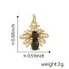 Europa y Estados Unidos venta caliente cobre micro incrustación joyería de moda para mujer lujo ligero incrustado circonita chapado en oro lindo colgante de abeja venta al por mayor