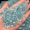Color Azul Hielo Natural Alto Cuentas Ábaco 6mm Diy Pulsera Collar Cuentas Espaciadoras Accesorios Cuarzo Jade