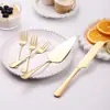 Juego de Cuchillo y Pala para Pastel de Acero Inoxidable 1010, Tenedor, Cuchillo y Tenedor para Pastel de Luna, Tenedor para Postre y Fruta, Pala para Pizza para Hornear