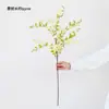 Materiais para Arranjo Floral de Casamento Rosa Sete Folhas de Galho Longo, Exibição de Flores de Chão, Flores para Decoração de Casamento em Quarto Modelo, Flores Artificiais, Flores Secas, Decoração de Casamento