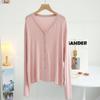 Chal modal para exteriores, ropa de protección solar, cárdigan de verano para mujer, camisa holgada con cuello en V y aire acondicionado, blusa corta, abrigo fino, top