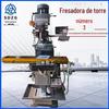 Fresadora de torre 3h fresadora vertical e horizontal de dupla finalidade Não. 3 corte de metal seleção automática de ferramentas display digital