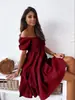 ¡En stock! Vestido largo de verano sin espalda y con hombros descubiertos, súper ventas en la estación independiente de Amazon y AliExpress 2024.