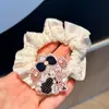 Goma para el pelo de acrílico Kuromi linda de dibujos animados estilo coreano para estudiantes, banda elástica para coleta, anillo para el pelo de encaje, accesorio para el pelo