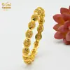 Pulsera de Aleación Chapada en Oro de Venta Caliente Novia de Dubái India Lujo Ligero para Mujer Boda Oro Arena Pulsera Joyería Al por Mayor