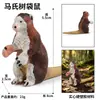 Modelo de animal salvaje de Navidad Castor ardilla mono Castor Zorro venado de cola blanca conejo oso hormiguero juguete para niños