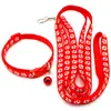 Collar con campana para garra de perro de color correa para cachorro gatito collar de perro correa para perro correa para perro suministros para mascotas