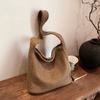 Bolso de Lana de Gran Capacidad para Viajes Transfronterizos Casuales para Mujer 2026 Nuevo Otoño e Invierno Bolso de Hombro Versátil Bolso Tote Simple