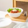 Tigelas e Pratos de Palha Branco Puro, Pratos para Comida Ocidental de Hotel, Louças de Cerâmica de Alto Valor, Tigelas de Arroz para Restaurante, Pratos de Servir, Tigelas de Sopa, Pratos de Salada