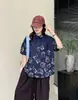 Ropa de Verano 2026 Estilo Japonés Dulce Dibujos Animados Estampado de Oso Camisa Holgada de Manga Corta para Mujer Venta al por Mayor