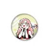Cazador de demonios: Kimetsu No Yaiba Serie de Arte Lineal Simple 58 Insignia Redonda de Lata - Giyu, Mitsuri, Daki, Gyutaro, Edición Mate