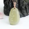Jueyu Prata S925 Incrustada Jade Natural Hetian Pingente Jade Ruyi Fábrica Atacado Dropshipping S2042304A