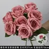 Nueva Flor Artificial de Pétalos Desplegables Rosa Degradado Decoración de Boda Pasillo Centro Comercial Adorno para el Hogar Arreglo de Flores Artificiales DIY