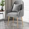 Cadeira de maquiagem e manicure estilo ins, minimalista nórdico, moderna, com encosto, cadeira de mesa para dormitório, banqueta de penteadeira para uso doméstico para meninas