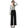 Pantalones de maternidad 2025 Otoño Sin soporte Barriga Cordón Ajustable Encaje Acortados Casuales Holgados Adelgazantes Pantalones de maternidad