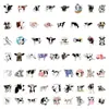 60 adesivos sem repetição fofos de desenho animado vacas pintadas adesivos pequenos favoritos das crianças decoração de caderno copo geladeira adesivos