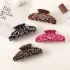 Pinza Sencilla para el Cabello para la Parte Trasera de la Cabeza, Pinza de Acetato Estilo Coreano con Estampado de Leopardo, Accesorio para el Cabello de Media Luna al por Mayor