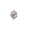 Prata Esterlina S925 Peças de Conexão Flor de Lótus Ameixa Retrô Fivela de Pressão Dobrável Pulseira de Mão Trançada Brincos Acessórios Refinados para DIY