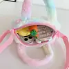 Bolso Cruzado de Peluche para Niños Unicornio de Dibujos Animados Lindo Bolso de Mano para Niña Bolso de Hombro para Niña Estilo Nuevo