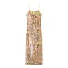 Producto Nuevo Verano 2025 Ropa Femenina Transfronteriza Europea y Americana, Vestido de Tirantes Bordado con Lentejuelas Elegante y a la Moda W0912714