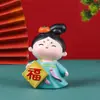 Figurita de Dama Hanfu Estilo Chino Tradicional Dinastía Tang Niña Regalo Cultural y Creativo para Atracciones Turísticas Decoración de Escritorio para el Hogar