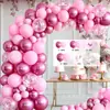 Cadeia de balões de aniversário de shopping center escolar, conjunto de balões, decoração de aniversário e casamento, guirlanda de balões, parede de fundo, arco, cadeia de balões