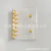 Estilo Japonês Fofo A7 Botão Duplo PVC Estrela Laser Colorido Fichário Transparente Seis Furos Capa para Caderno Planejador