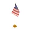 Base Redonda Plástico Dourado Bandeira de Mesa Bandeira de Mesa Decoração de Mesa de Escritório Bandeira Pequena Venda por Atacado Pequena Decorativa Personalizada Triângulo