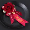 Juego completo de accesorios para boda: boutonnières para padres y familia, padrinos, damas de honor, novia, novio e invitados