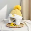 Gorros para Bebés y Niños Pequeños, Gorros Estilo Coreano de Invierno Lei Feng para Bebés, Hombres y Mujeres, Elegantes y Versátiles, Gorros Gruesos de Una Pieza con Protección para los Oídos