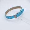 Pulseira de Couro Sintético com Lantejoulas 8mm Pulseira de Couro PU DIY Pulseira Distinta Vestível Acessórios de Letras com Gotejamento de Óleo