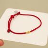 Pulsera de cuerda roja completa para mujer, de plata esterlina S925, para año de nacimiento, tejida a mano, joyería de plata de cuerpo entero, venta al por mayor