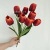 Nova flor artificial buquê de nove cabeças Tulip casamento salão de casamento fundo decoração macia mesa de jantar exibição Comércio exterior