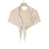 Bufanda Chal Triangular de Punto Hueco de Color Sólido para Habitaciones con Aire Acondicionado y Oficinas, Ropa Exterior Cortavientos, Bufanda, Calentador de Cuello, Pañuelo para la Cabeza de Doble Uso