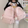 Mochila estilo coreano ins pequeña fresca de color sólido de gran capacidad para clase, tutorías, viajes, mochila escolar para mujer, mochila ligera de viaje