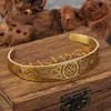 Pulsera Hueca de Acero Inoxidable Moda Europea y Americana Transfronteriza Simple Versátil Brazalete Abierto Creativo de Gama Alta Tendencia para Hombres y Mujeres