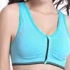 Sujetador deportivo con cremallera frontal, profesional, a prueba de golpes, transpirable, inalámbrico, para correr, ropa interior deportiva de yoga para mujer