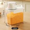Caja de almacenamiento de granos de alimentos, frasco sellado, frasco de almacenamiento de cocina, frasco de almacenamiento de harina, frijoles, cubo de arroz a prueba de insectos y humedad