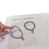 Crema AmatistaBrazalete de Bolsa de Dinero de Amatista Natural Original, Claro y Soñador, Joyería Delicada y Encantadora para Niñas