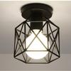 Luminária de teto de ferro simples, moderna e nórdica, americana, industrial, para quarto, sala de estar, mediterrânea, criativa, com formato especial