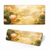 Tapete de Mouse Popular Transfronteiriço Flores Frescas e Criativas Borracha Natural para Mouse Jogo Extra Grande Espessado Antiderrapante Tapete de Mesa