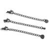 Cadena de cola con cierre de langosta de acero inoxidable negro de color transfronterizo, ideal para collares y pulseras, accesorios básicos de joyería disponibles.