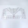 Ferramenta Popular de Alinhamento de Camisetas, Ferramenta de Calibração para Costura de Roupas e Calças Régua, Régua de PVC Especificamente para Réguas de Costura