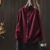 Nuevo Producto Otoño/Invierno 2026 Estilo Coreano Holgada Casual Camiseta Térmica de Manga Larga con Cuello Alto y Botones para Mujer MHT