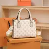 Bolso de moda serie Lujia con estampado clásico, bolso cruzado para mujer, modelo popular de transmisiones en vivo, bolso tote para negocios y desplazamientos, bolso de hombro