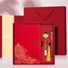 Caja de Regalo de Negocios Estilo Chino A5, Multicolor, Práctica para Eventos de Empresa, Regalos de Inauguración, Recuerdos, Cuaderno