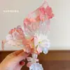 Super Super Hada Mariposa Flor Flor de Seda Pasador Mariposa Grande Borla de Presión Trasera Todo-partido Antiguo Hanfu Accesorios para el Cabello